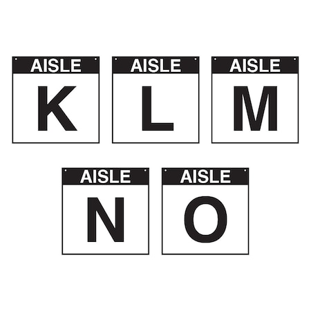 5S Supplies Warehouse Aisle K-O Sign - 24in x 24in - SINGLE - BRKT - PVC AISLE-K-O-24X24-SINGLE-BRKT