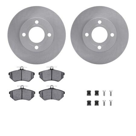 Dynamic Friction Co DFC Brake Rotor with 5000 Brake Pads and Hardware Kit 6512-73121