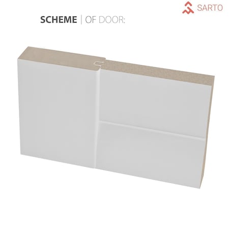 Sartodoors Slab Interior Door, 30" x 80", White QUADRO4088S-WS-30