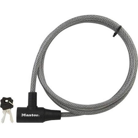 Master Lock Cable Lock - 5.91 ft Dia) Cable - Keyed Different Lock - Vinyl 8154DPF