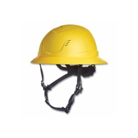 V-Gard H2, Safety Helmet, Type II, Full Brim, Rachet Suspension, Vented, Yellow 454-10250583