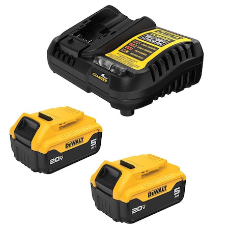 Dewalt Battery Kit, 5 Ah, Li-Ion DCB205-2C