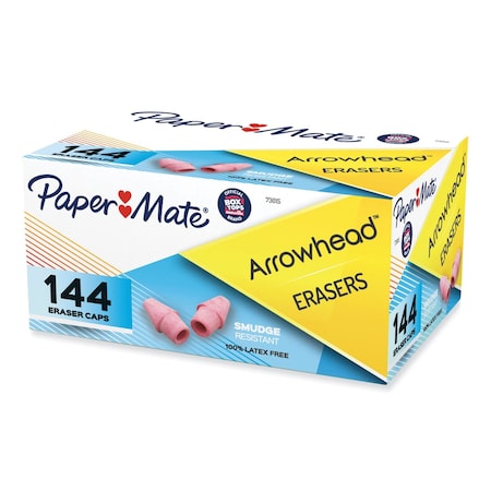 Paper Mate Eraser Caps, Red, PK144 73015