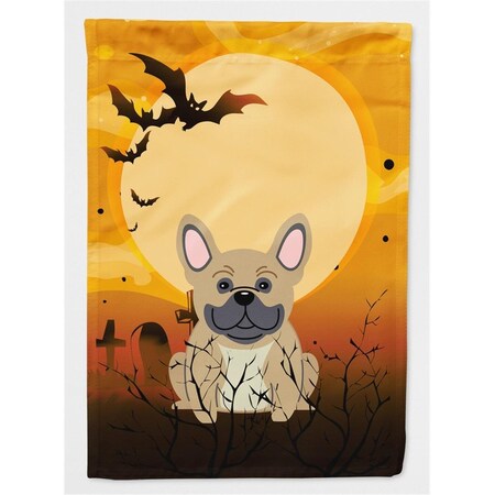 Carolines Treasures Halloween French Bulldog Cream Flag Canvas House Size BB4276CHF