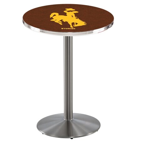 Holland Bar Stool Co 36" Stainless Steel Wyoming Pub Table, 36" dia. Top L214S3636Wymng