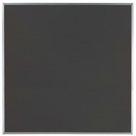Aarco Designer ''Black'' Fabric Bulletin Board w/ a Clear Satin Anodized Aluminum Frame, 48''Hx48''W DF4848028