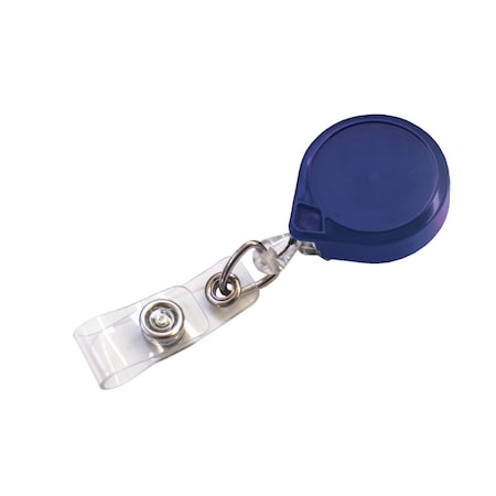 Key-Bak Round MINI-BAK, Blue, Belt Clip , ID Badge Strap, 25PK 0055-006-25