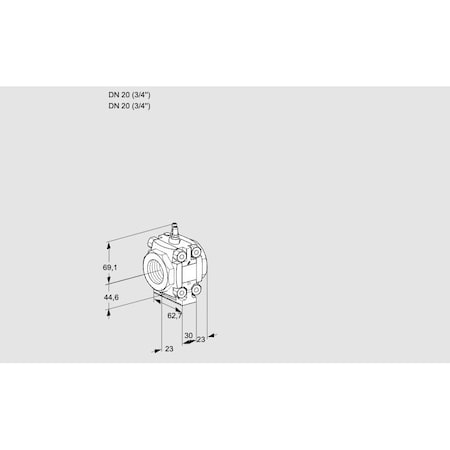 Honeywell MTR, VMO120R05M12, RP THRD VALVARIO, DN20/ KS88013002