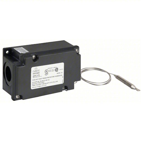 Raychem Line Voltage Mechanical Thermostat, Heat Only, -30 to 140 F, 125 to 480V AC, 1H AMC-F5