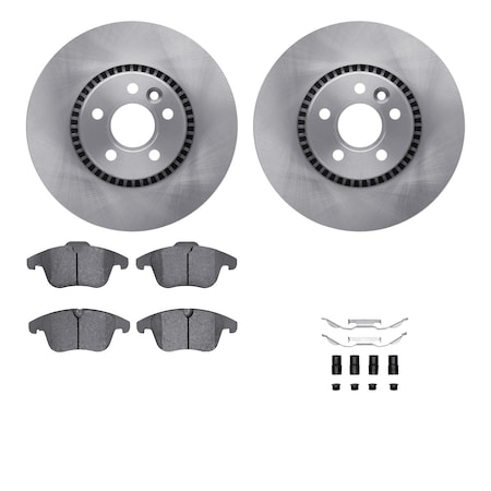 Dynamic Friction Co DFC Brake Rotor with 5000 Brake Pads and Hardware Kit 6512-27285
