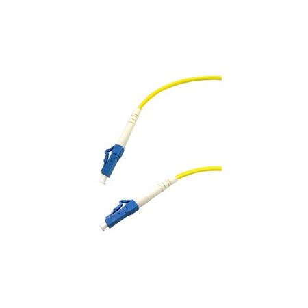 Cable Wholesale LC/UPC OS2 Simplex 2.0mm Fiber Optic Patch Cord, OFNR, Singlemode 9/125, Yellow Jacket, Blue LCLC-00203