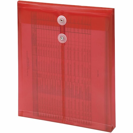 Smead Ultracolor Expandable Poly String Tie Envelopes, Top Load, 8-1/2"W x 11"H, Red, 5/Pack 89547