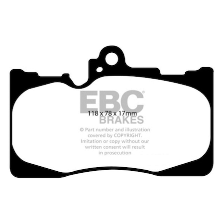 Ebc Redstuff Front Brake Pads for 07-08 Lexus GS350 3.5 RWD DP31589C