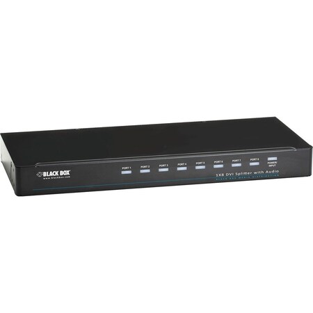 Black Box 1 X 8 Dvi-D Splitter w/audio And Hdcp AVSP-DVI1X8