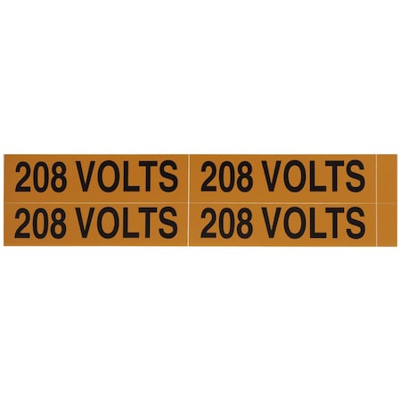 Nsi Voltage Markers (4) 208 Volts VM-B-4