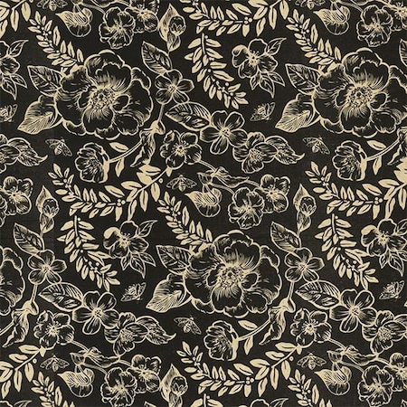 Nashville Wraps Timeless Floral Black Kraft Tissue Paper, 20x30, 240PK P1472