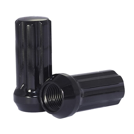 Coyote Wheel Accessories LUG NUTS, Carbon Steel, 1.90 in, Spline Drive 331167BLK