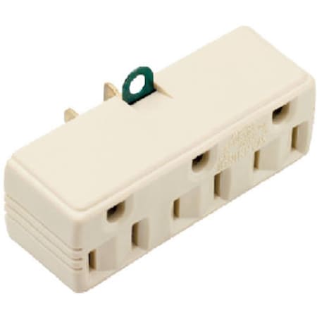 Nextgen 1219ICC10 Triple Grounding Adapter, 15A, Ivory NE570265