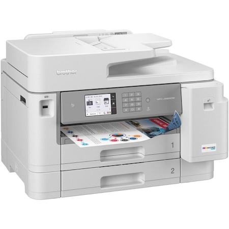 Brother Color InkJet Multifunction Printer, 30 ppm, Duplex, Ethernet/Wireless MFC-J5955DW
