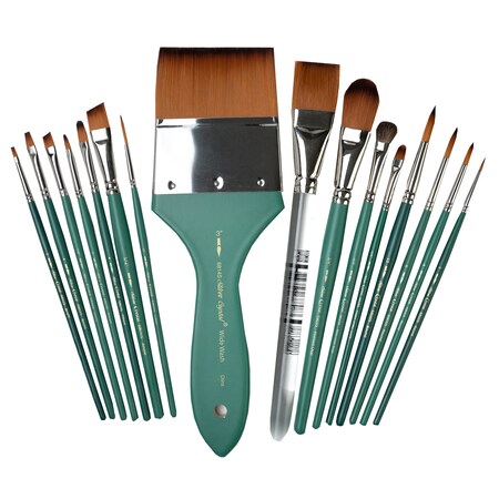 Silver Brush Crystal Must Haves Brush Set, 16-Piece Set CR-6868