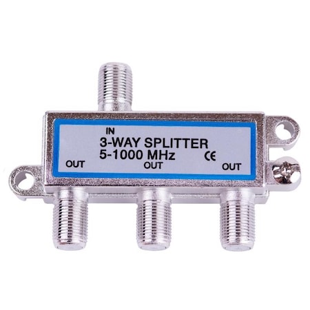 Monster Cable Just Hook It Up 3 Way Coax Splitter 75 ohm 1000 MHz 140139-00