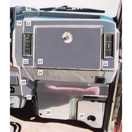 Replacement For Peterbilt 330 Year 1998 Stainless Steel Right Of A/C Heater Control Trim