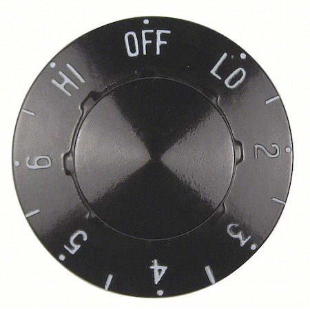 Robertshaw Temperature Dial, Single Piece, Black 40-355