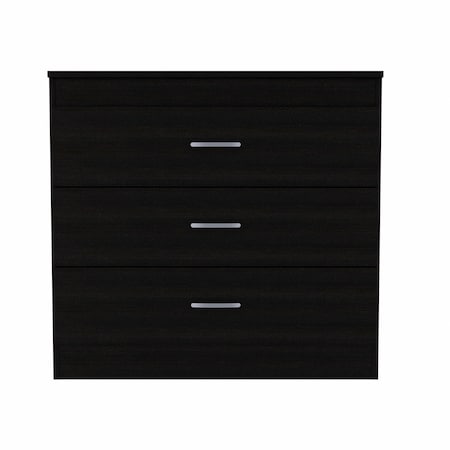 Homeroots 31" Black Three Drawer Dresser 472119