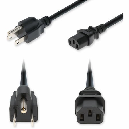 Add-On 10FT C13 FEMALE TO NEMA 5-15P MALE CABLE ADD-515P2C1316AWG10FT