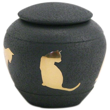 Jorgensen Laboratories Jorvet Silhouette Cat Urn, Shale J0316HS