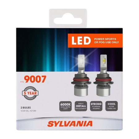 Sylvania Bulbs, 13 W, 12.8 V, LED 9007SL.BX2