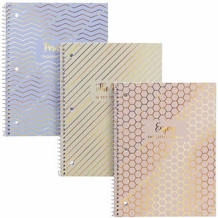 Pukka Pads Haze 1-Subject Notebook, 3 Designs Per Set, 4PK 9978(AST)-HZE