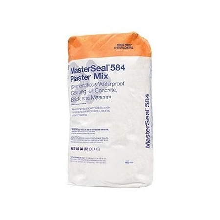 Sika SikaThoroseal-584 P Cementitious Waterproof Coating for Concrete Brick and Masonry Gray 80LB 816403
