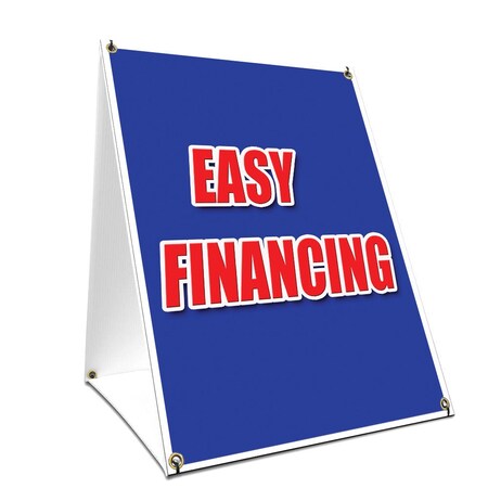 Signmission Easy Financing, 36 Inch x 24 Inch A-frame Yard Sign, Plastic Sign SBC-2436-Easy Financing