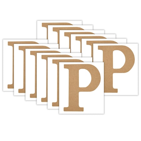Plaid MDF Letter, P, 5 Inch, 12PK 63569