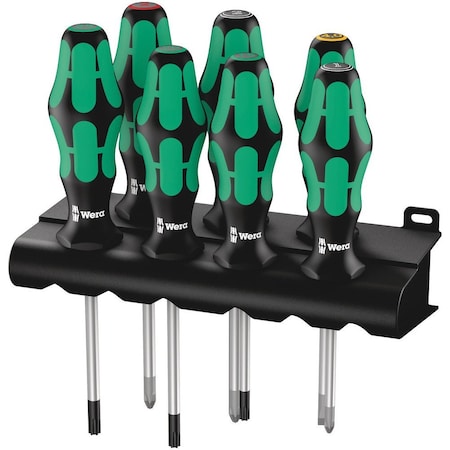 Wera 335/350/367/7 Rack Screwdriver set Kraftform Plus Lasertip and rack, 7 pieces 5320540001