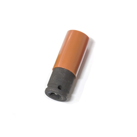 Genius Tools 1/2in Dr. 21mm Deep Impact Socket with Plastic Sleeve 448521W