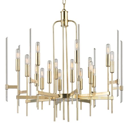 Hudson Valley Lighting Bari 16 Light Chandelier 30 In. Aged Brass 9916-AGB