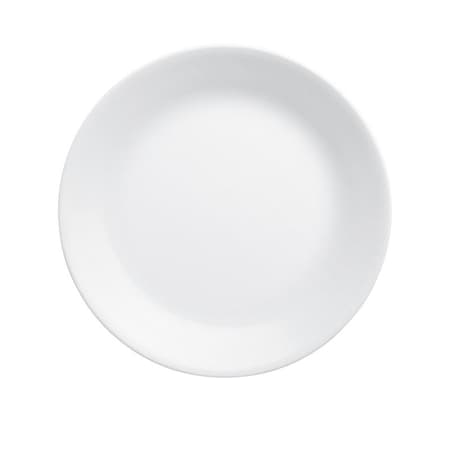 Corelle Plate, 10-1/4 in Dia, Winter Frost White, Oven Safe: Yes 6003893