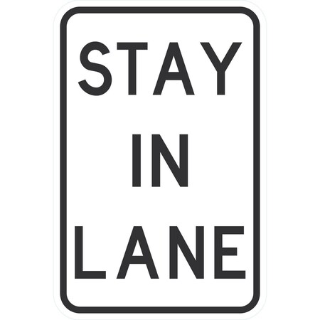 Lyle R4-9, Stay In Lane, 24x30, Engineer Grade, White G-14077-EG_24x30