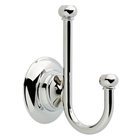 Liberty Hardware Porter MultiPurpose Double Hook, Polished Chrome 228610