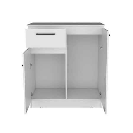 Homeroots 36" White Drawer Combo Dresser 544056
