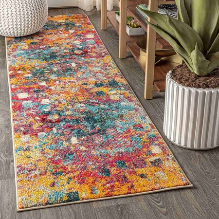 Jonathan Y Contemporary POP Modern Abstract Multi/Yellow 2 ft. x 8 ft. Runner Rug CTP108A-28