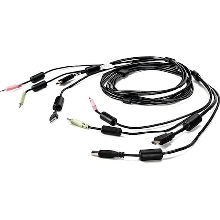Vertiv AVOCENT KVM Cable - 6 ft, Single Display, HDMI, 1 x USB, 2 x Audio, Standard KVM cable CBL0126