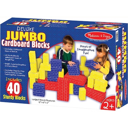 Melissa & Doug Deluxe Jumbo Cardboard Blocks, 40 Pieces 2784
