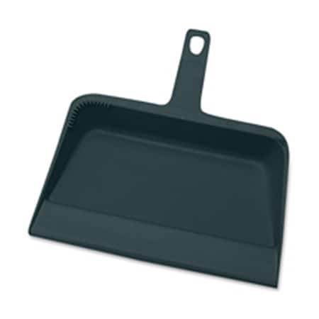Protectionpro Dust Pan, Heavy-Duty Plastic, 12 in, Black PR1876731