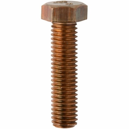 Dottie Not Graded, 1/4"-20 Hex Head Tap Bolt, Plain Silicon Bronze, 1-1/4 in L, 100 PK MBBZ14114