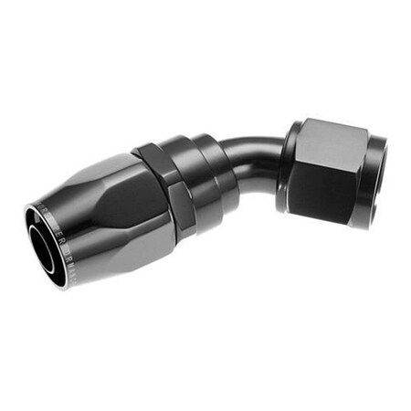 Safety First 04 AN to Hose Ends 45 Degree Double Swivel Hose End, Black SA3626528