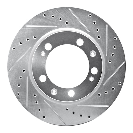 Dynamic Friction Co DFC Brake Rotor - Drilled and Slotted - Silver 631-02010D