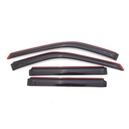 Ventshade Rainguards, Aerodynamic Design, In-Channel, Smoke, Acrylic, Set Of 4 194293